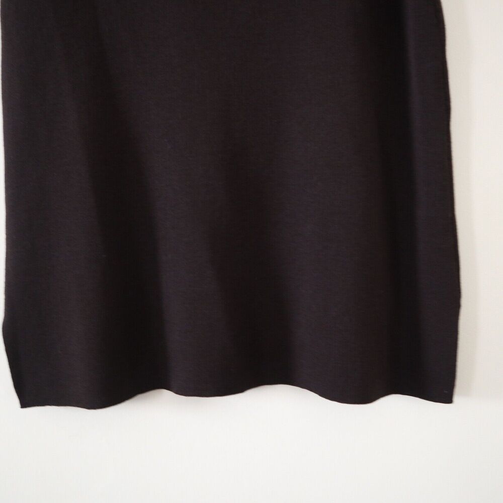 Eileen Fisher Size M 100% Wool Sleeveless Knit Top Brown Shell Tank - Picture 9 of 10